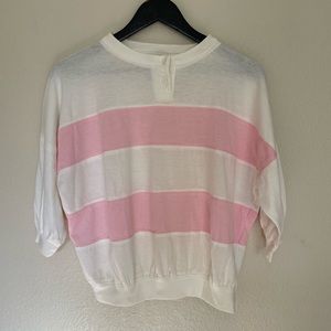 Vintage 1980s Pink and White Stripes Shirt